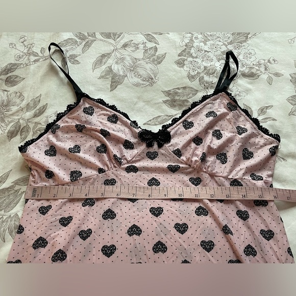 Y2K Coquette Pink Babydoll Ruffle Slip Dress Large Dollcore Angelcore Feminine - Picture 8 of 10